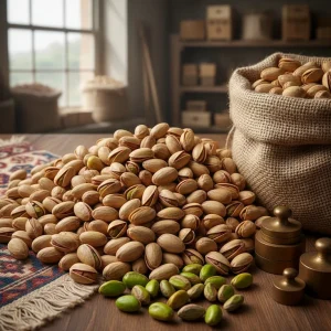 Bulk Iranian pistachios packaged for wholesale and international export